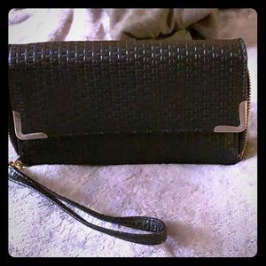 Nice black wallet with gold trimming
